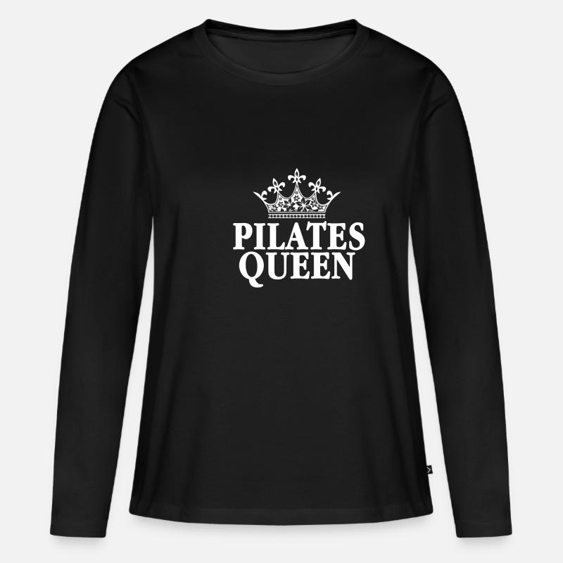 Pilates exercise - Women's Premium Organic Long Sleeve Shirt - black