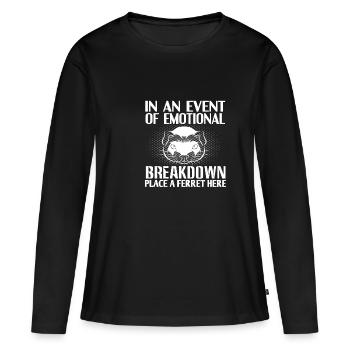 Frettchen - Frauen Premium Bio Langarmshirt - Schwarz - Vorne - Julia (174cm)