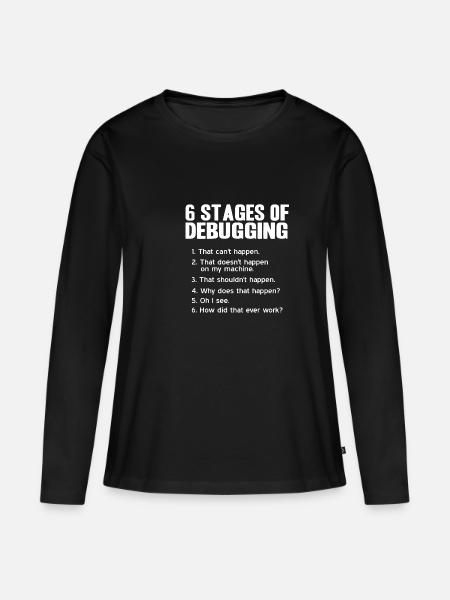 Programmierer - Frauen Premium Bio Langarmshirt - Schwarz