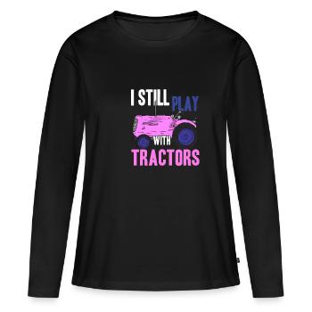 Farmer farmer - Women's Premium Organic Long Sleeve Shirt - black - Front - Julia (174cm)