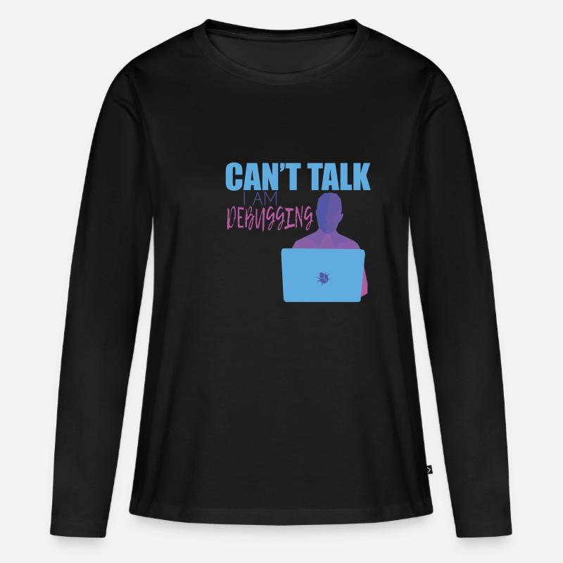 Programmierer - Frauen Premium Bio Langarmshirt - Schwarz