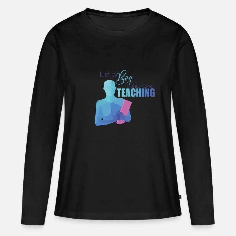 Lehrer - Frauen Premium Bio Langarmshirt - Schwarz