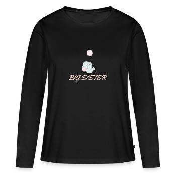 Big Sister - Women's Premium Organic Long Sleeve Shirt - black - Front - Julia (174cm)