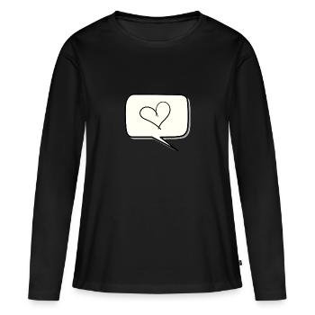 Ballon - T-shirt manches longues Premium bio Femme - noir - Devant - Julia (174cm)