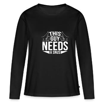 Snus non-fumeurs Nicotine Anti-tabac - T-shirt manches longues Premium bio Femme - noir - Devant - Julia (174cm)