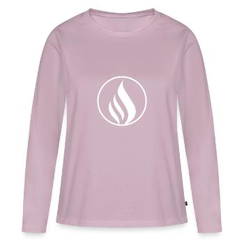 Flame white - Women's Premium Organic Long Sleeve Shirt - dusky pink - Front - Julia (174cm)