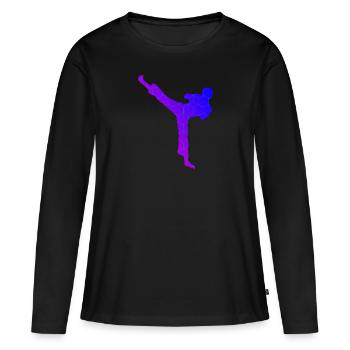 Kickboxing Kickboxing Hommes Kickboxing - T-shirt manches longues Premium bio Femme - noir - Devant - Julia (174cm)