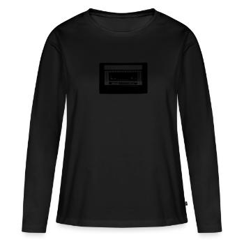Cassos - T-shirt manches longues Premium bio Femme - noir - Devant - Julia (174cm)