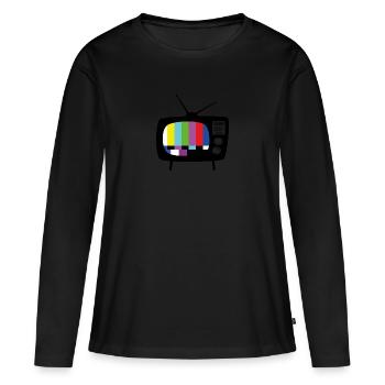 TV - T-shirt manches longues Premium bio Femme - noir - Devant - Julia (174cm)