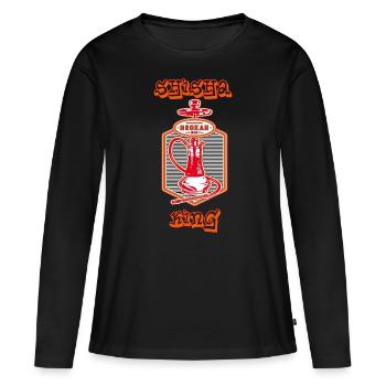 Shisha Hookah Shishabar heizen und rauchen - Frauen Premium Bio Langarmshirt - Schwarz - Vorne - Julia (174cm)