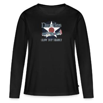 SBD DAUNTLESS - AS2106 - Women's Premium Organic Long Sleeve Shirt - black - Front - Julia (174cm)