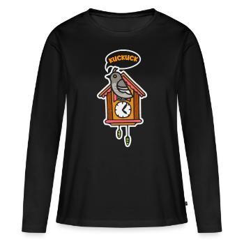 Horloge coucou Forêt Noire - T-shirt manches longues Premium bio Femme - noir - Devant - Julia (174cm)