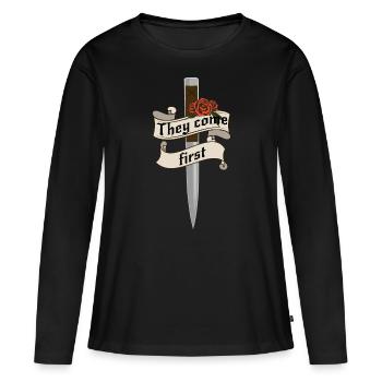 Académie des vampires - T-shirt manches longues Premium bio Femme - noir - Devant - Julia (174cm)