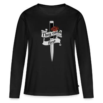 Académie des vampires - T-shirt manches longues Premium bio Femme - noir - Devant - Julia (174cm)