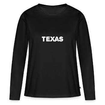 Texas - T-shirt manches longues Premium bio Femme - noir - Devant - Julia (174cm)