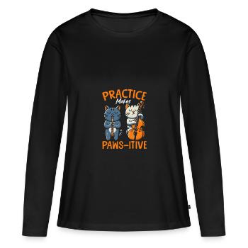 Woodwind Instruments Soprano Animals Bass Clarinet - Women's Premium Organic Long Sleeve Shirt - black - Front - Julia (174cm)