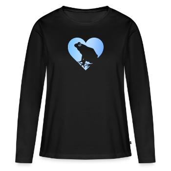 Amphibie Teich - Frauen Premium Bio Langarmshirt - Schwarz - Vorne - Julia (174cm)