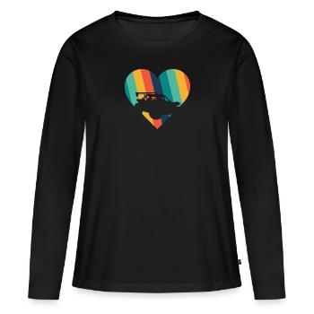 Auto Autocross Rennauto - Frauen Premium Bio Langarmshirt - Schwarz - Vorne - Julia (174cm)