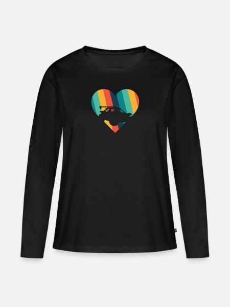 Auto Autocross Rennauto - Frauen Premium Bio Langarmshirt - Schwarz