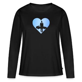 Vendeurs de voitures Car Driver Tuner - T-shirt manches longues Premium bio Femme - noir - Devant - Julia (174cm)