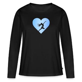 Équilibre sur les mains Gymnastique Entraîneurs de gymnastique - T-shirt manches longues Premium bio Femme - noir - Devant - Julia (174cm)