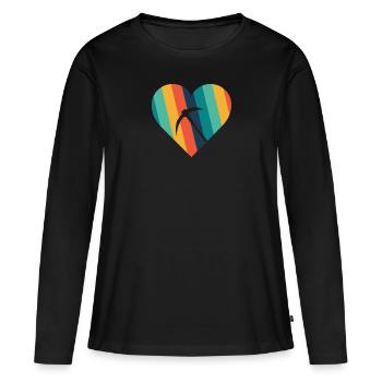 Mine Bergbau Bergbauarbeiter - Frauen Premium Bio Langarmshirt - Schwarz - Vorne - Julia (174cm)