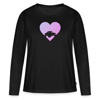 Autocross Rennwagen Flitzer - Frauen Premium Bio Langarmshirt - Schwarz - Vorne - Julia (174cm)