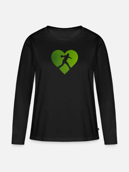 Bowling Bowlingkugel - Frauen Premium Bio Langarmshirt - Schwarz