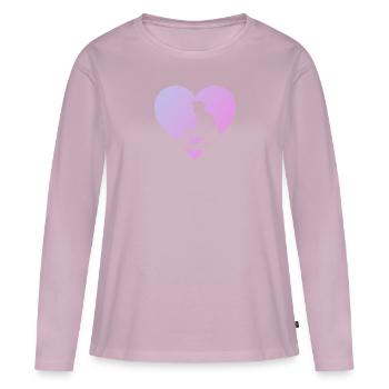 Cuisinier Cuisinier Cuisinier Cuisinier Amateur - T-shirt manches longues Premium bio Femme - rose poudré - Devant - Julia (174cm)