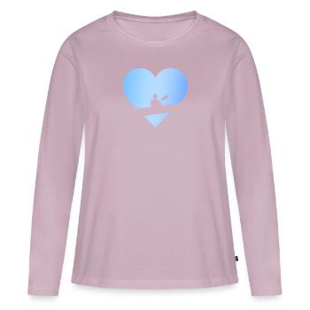 Kayak Rafting en eau vive - T-shirt manches longues Premium bio Femme - rose poudré - Devant - Julia (174cm)