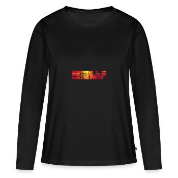Surfing Summer Wellenreiten Sommer Wave Surfer - Women's Premium Organic Long Sleeve Shirt - black - Front - Julia (174cm)