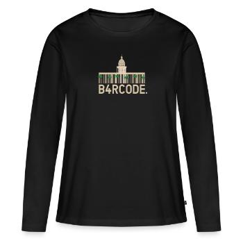 B4RCODE. Havana - Women's Premium Organic Long Sleeve Shirt - black - Front - Julia (174cm)