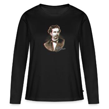 König Ludwig II for black shirts - Frauen Premium Bio Langarmshirt - Schwarz - Vorne - Julia (174cm)