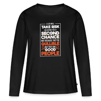 Horoscope Astrologie Ascendant - T-shirt manches longues Premium bio Femme - noir - Devant - Julia (174cm)