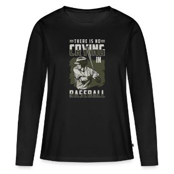 Batte de baseball Amérique Baseballer - T-shirt manches longues Premium bio Femme - noir - Devant - Julia (174cm)