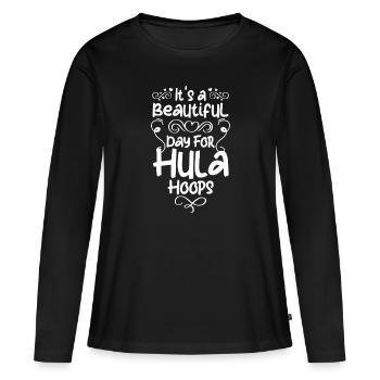 Tendance Perdre du poids - T-shirt manches longues Premium bio Femme - noir - Devant - Julia (174cm)