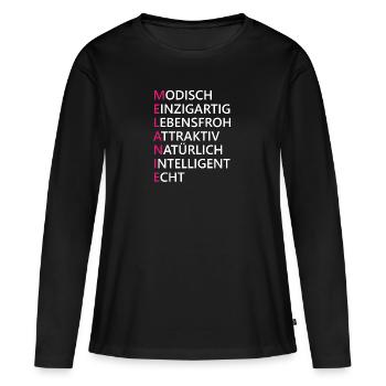 Melanie Name Geschenk - Frauen Premium Bio Langarmshirt - Schwarz - Vorne - Julia (174cm)