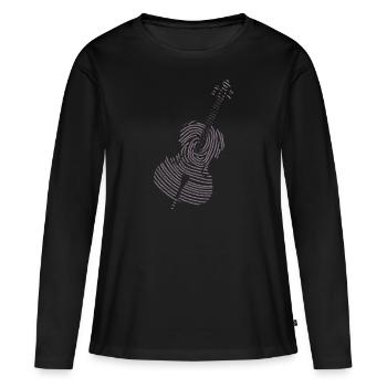 Instrument de musique classique Violoncelle DNA Strand - T-shirt manches longues Premium bio Femme - noir - Devant - Julia (174cm)