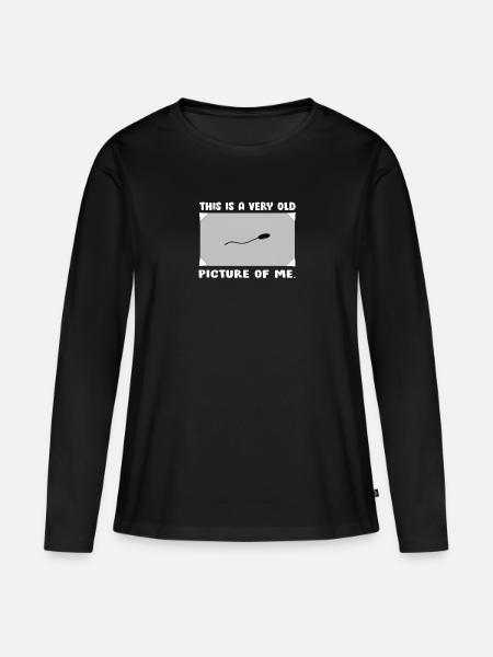 Altes Bild von mir - Frauen Premium Bio Langarmshirt - Schwarz