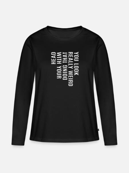 refranes divertidos que dicen divertido divertido divertido - Premium økologisk langærmet T-shirt til kvinder - sort