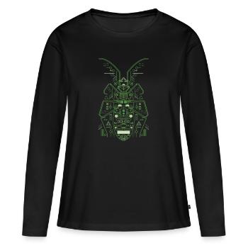 bug - T-shirt manches longues Premium bio Femme - noir - Devant - Julia (174cm)