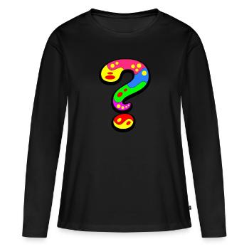 Question Everything - Women's Premium Organic Long Sleeve Shirt - black - Front - Julia (174cm)