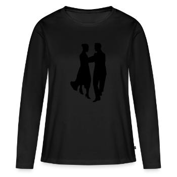 danse - T-shirt manches longues Premium bio Femme - noir - Devant - Julia (174cm)