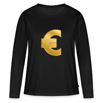 Euro - Women's Premium Organic Long Sleeve Shirt - black - Front - Julia (174cm)