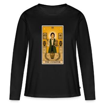 Conservateur | Art du musée Tarot - T-shirt manches longues Premium bio Femme - noir - Devant - Julia (174cm)
