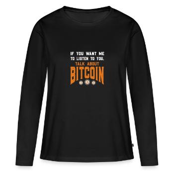 bitcoin original satoshi nakamoto gift - Women's Premium Organic Long Sleeve Shirt - black - Front - Julia (174cm)
