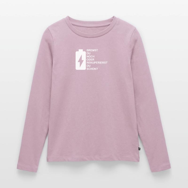Bremst du noch oder rekuperierst du schon? E-Auto Frauen Premium Bio Langarmshirt