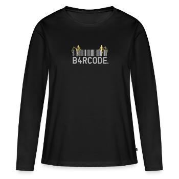 B4RCODE. Dortmund - Women's Premium Organic Long Sleeve Shirt - black - Front - Julia (174cm)
