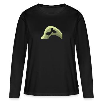 Muscles de bras de fer - T-shirt manches longues Premium bio Femme - noir - Devant - Julia (174cm)