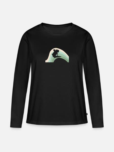 Axolotls Axolotl - Frauen Premium Bio Langarmshirt - Schwarz